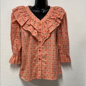 Malco Modes Ruffle top size medium